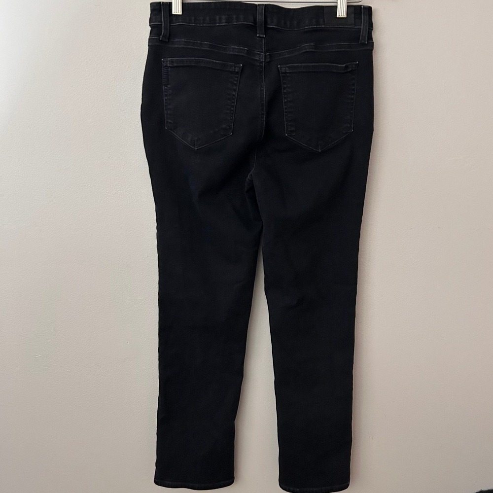 PAIGE Jeans Womens Size 32 Black High Rise Edgemont Skinny Stretch Zipper Accent - Picture 3 of 8